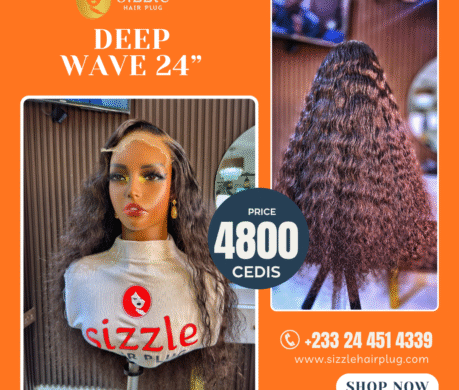Deep wave 24 inch hair wig